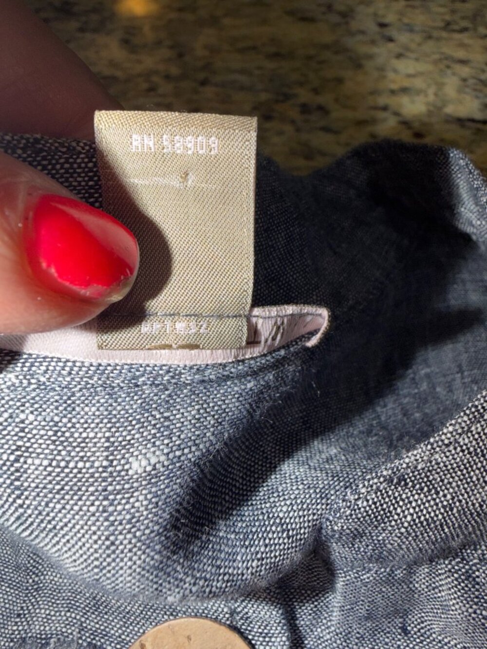 Pink Twill 100% Linen Women M Cardigan Jacket Top Sustainable Button Front Gray - Picture 9 of 11